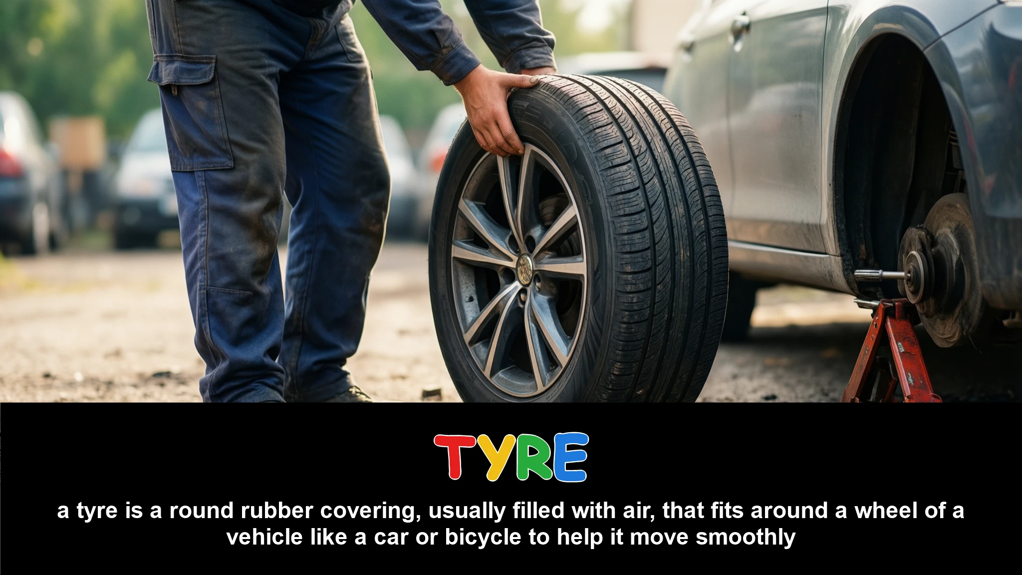 English Illustration for tyre